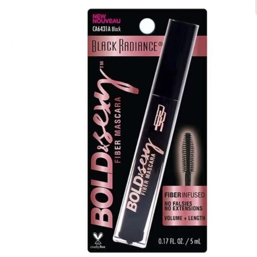 NEW Black Radiance Bold & Sexy Fiber Mascara, Black